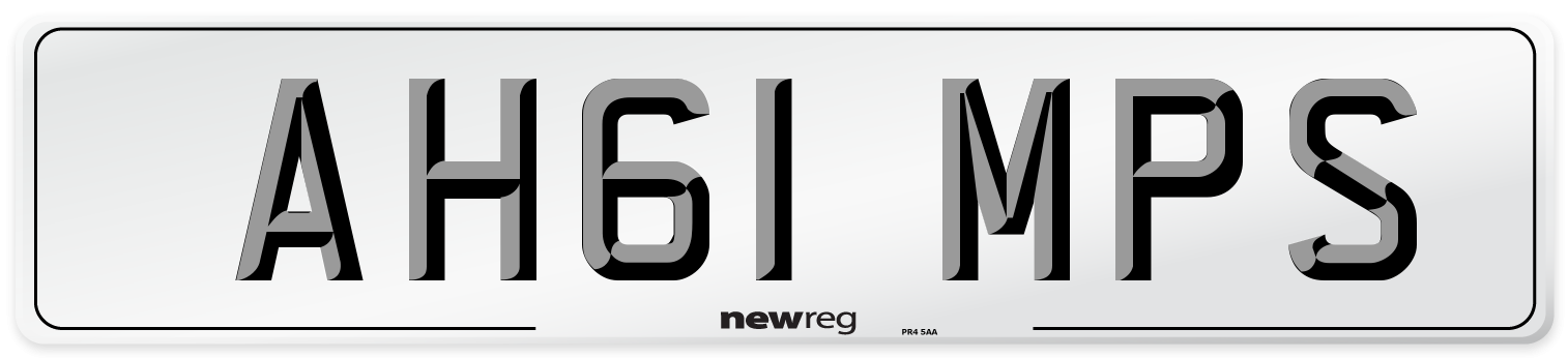 AH61 MPS Number Plate from New Reg
